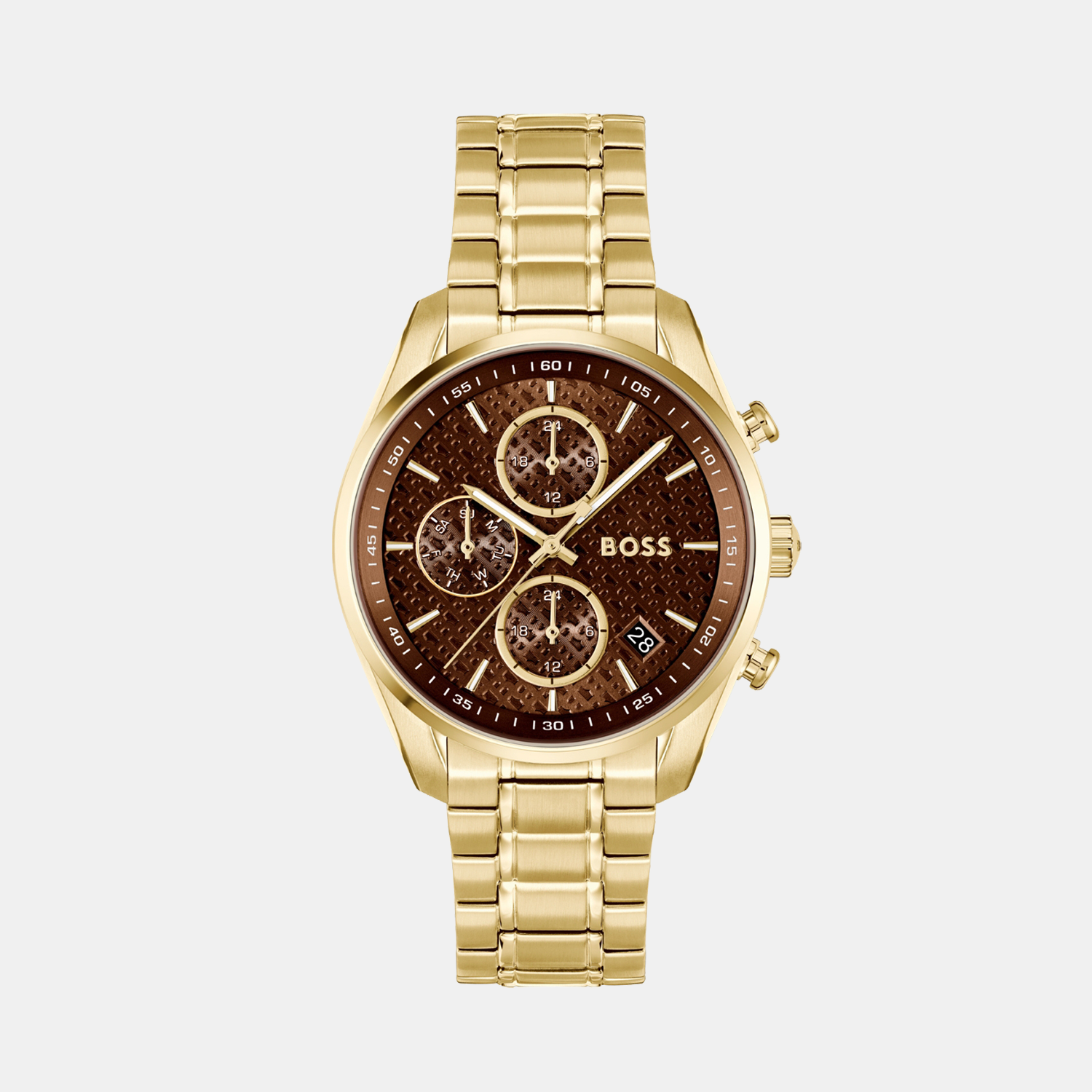 Grand Tour Women Quartz Brown Dial Chronograph Stainless Steel Watch 1502770