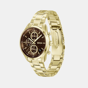 Grand Tour Women Quartz Brown Dial Chronograph Stainless Steel Watch 1502770