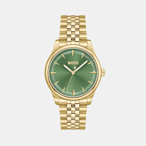 Graceful Women Quartz Green Mother Of Pearl Dial Analog Stainless Steel Watch 1502780