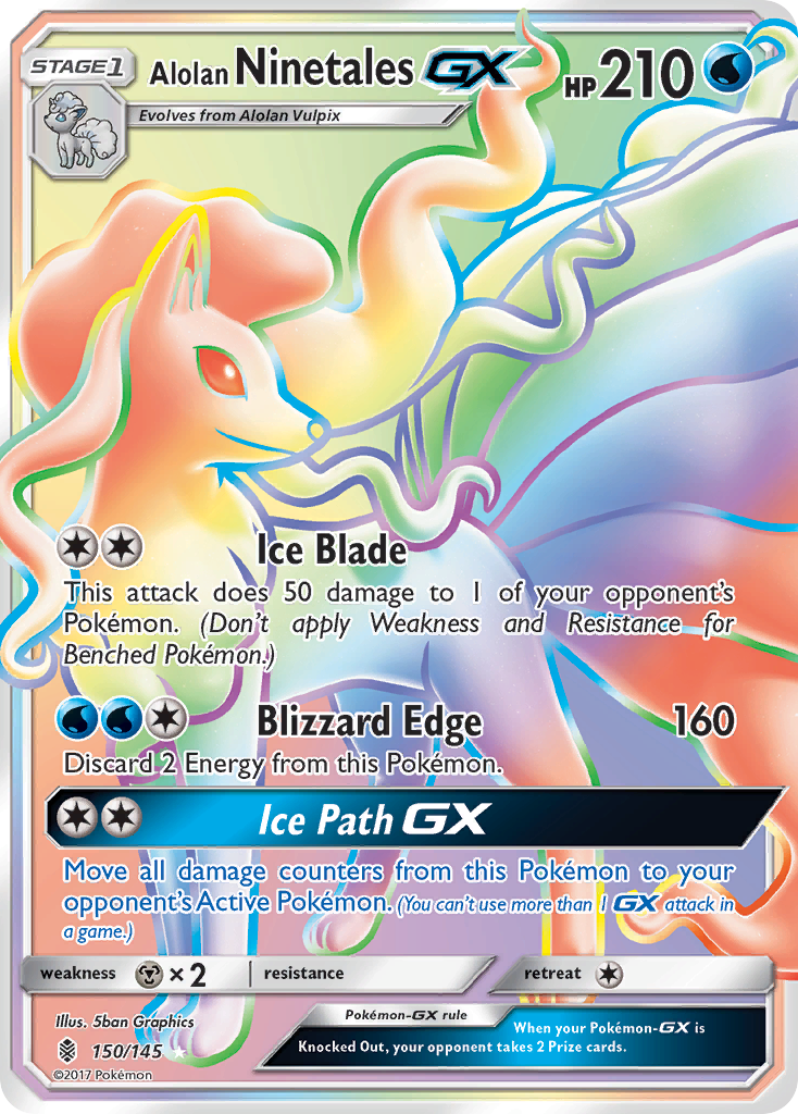 Alolan Ninetales-GX - 150/145 - Rare Secret