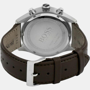 Grand Prix Men Quartz Grey Dial Chronograph Leather Watch 1513476