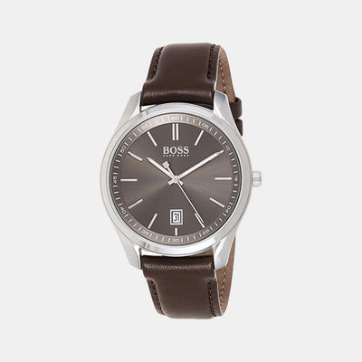 Circuit Men Quartz Grey Dial Analog Leather Watch 1513726