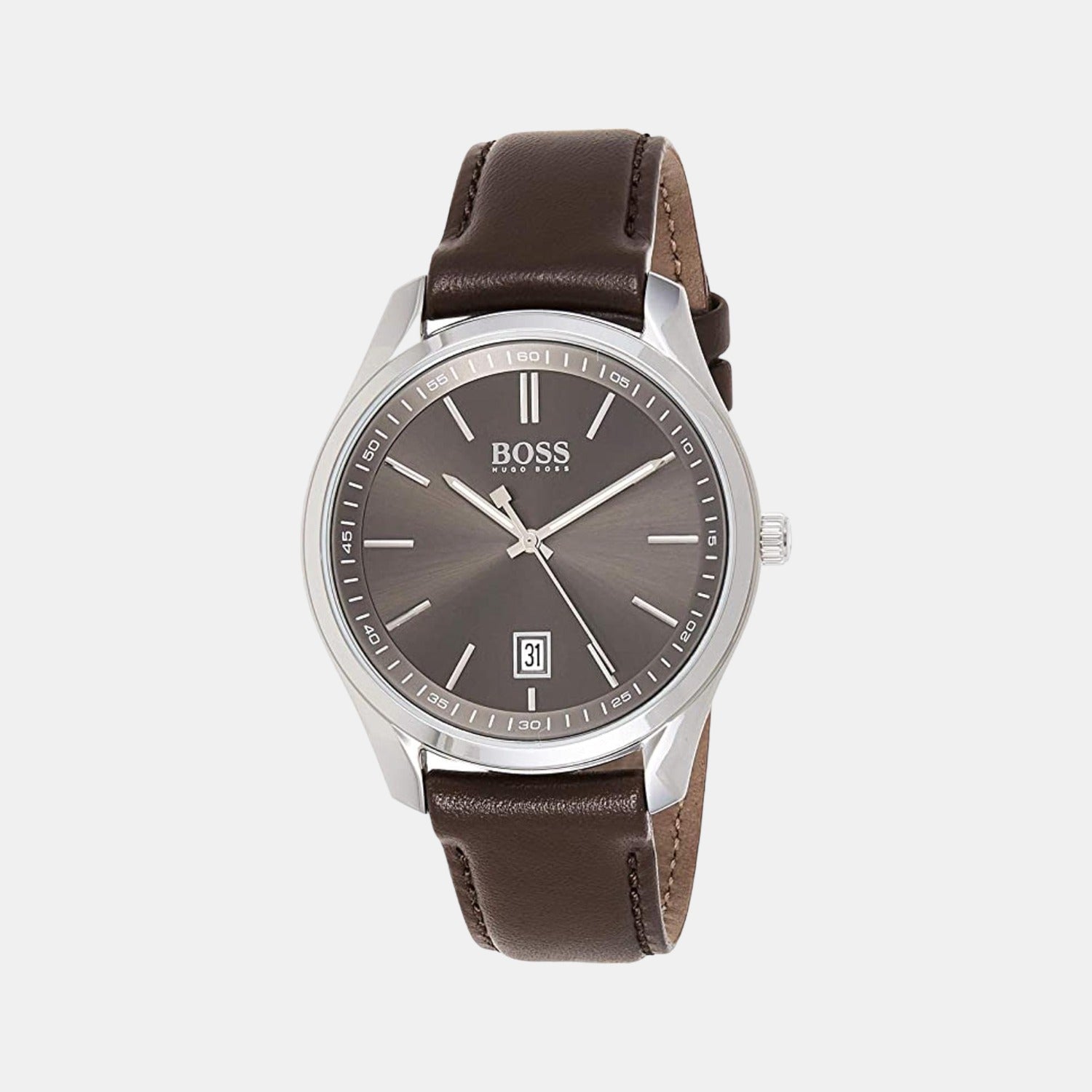 Circuit Men Quartz Grey Dial Analog Leather Watch 1513726