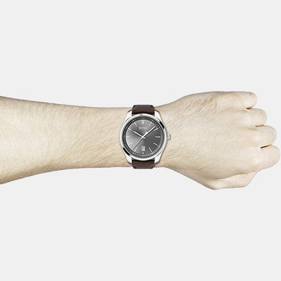 Circuit Men Quartz Grey Dial Analog Leather Watch 1513726