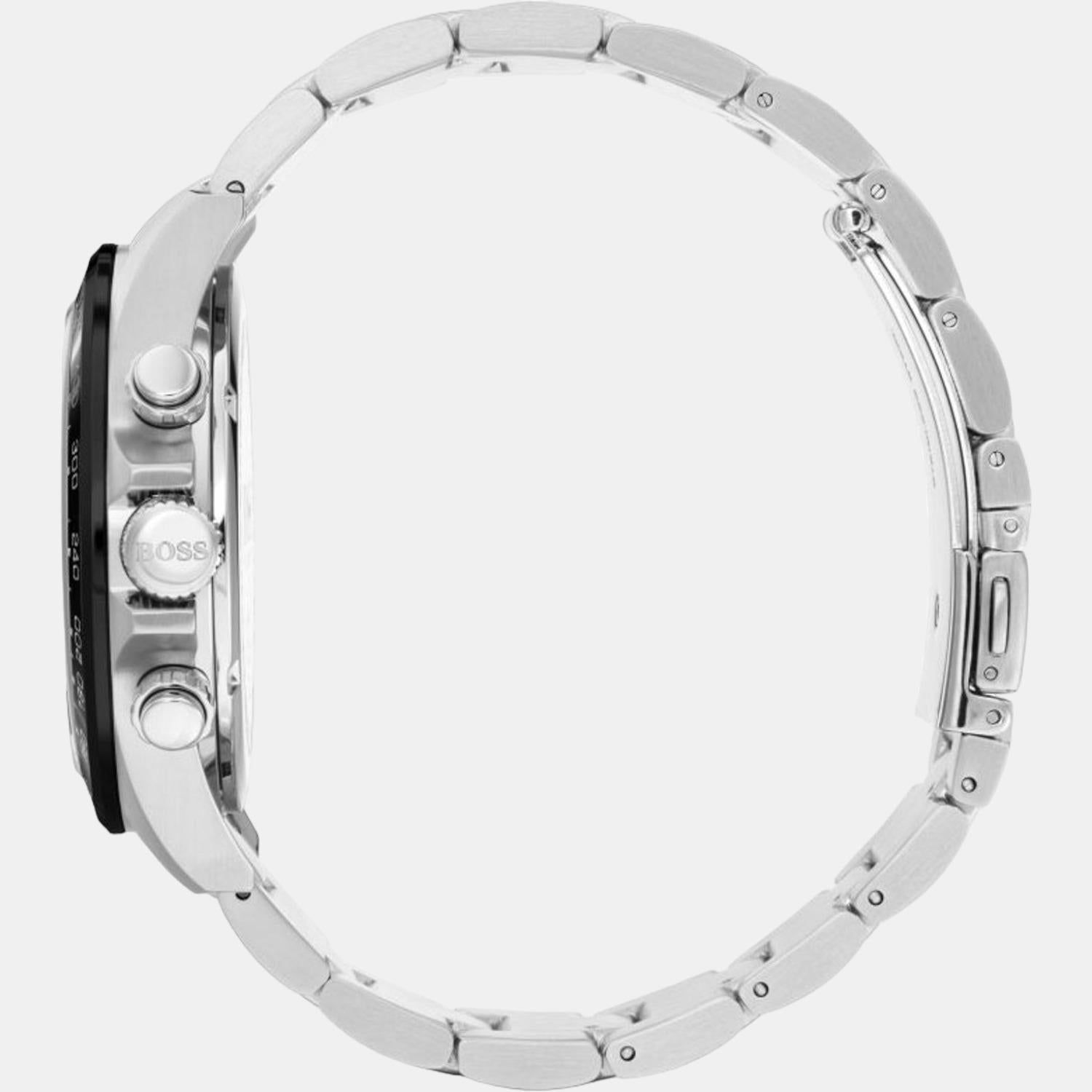 Hero Men Quartz Black Dial Chronograph Stainless Steel Watch 1513757