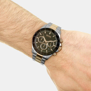 Hero Men Quartz Black Dial Chronograph Stainless Steel Watch 1513757