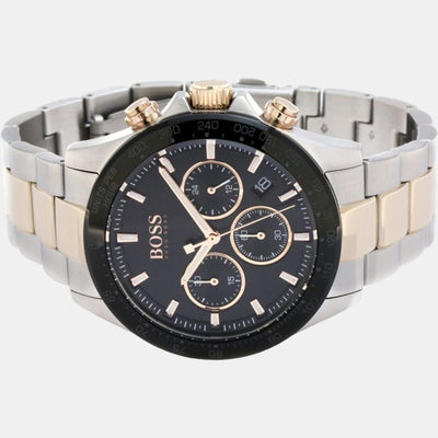 Hero Men Quartz Black Dial Chronograph Stainless Steel Watch 1513757