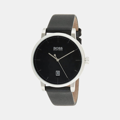Confidence Men Quartz Black Dial Analog Leather Watch 1513790