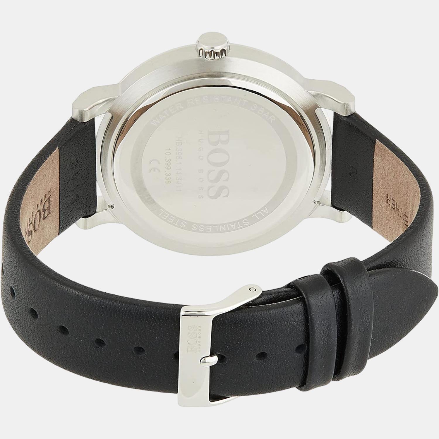 Confidence Men Quartz Black Dial Analog Leather Watch 1513790