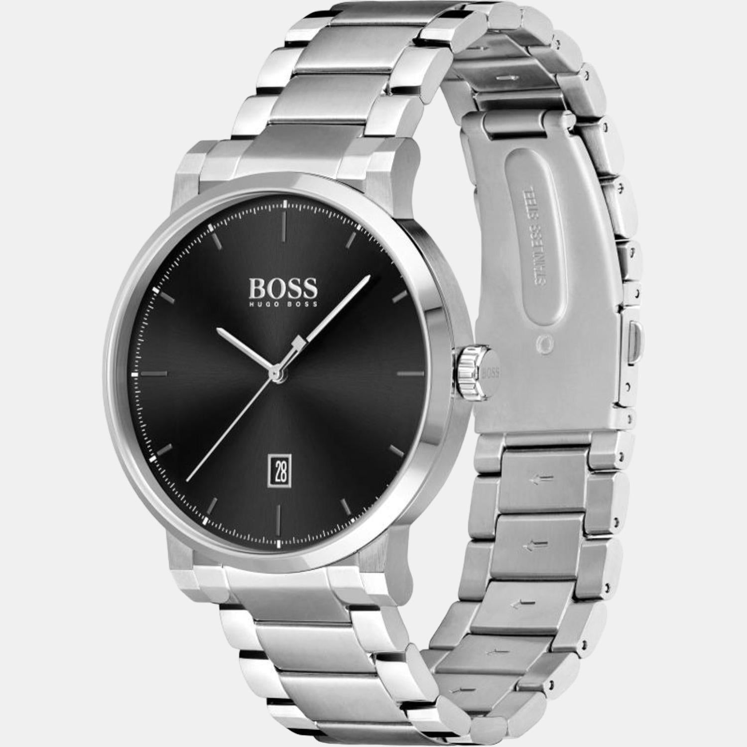 Confidence Men Quartz Black Dial Analog Stainless Steel Watch 1513792