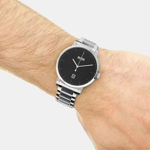 Confidence Men Quartz Black Dial Analog Stainless Steel Watch 1513792