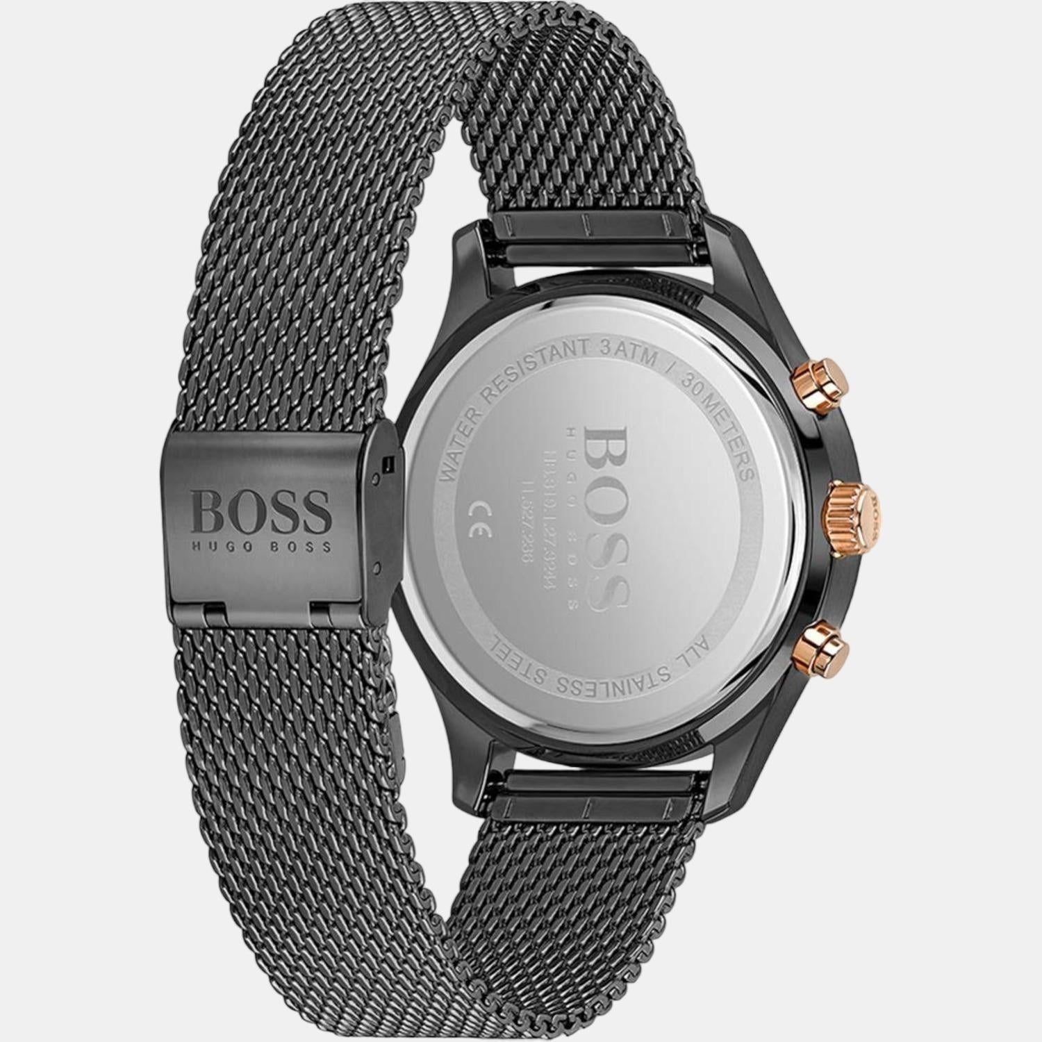 Associate Men Quartz Black Dial Chronograph Stainless Steel Watch 1513811