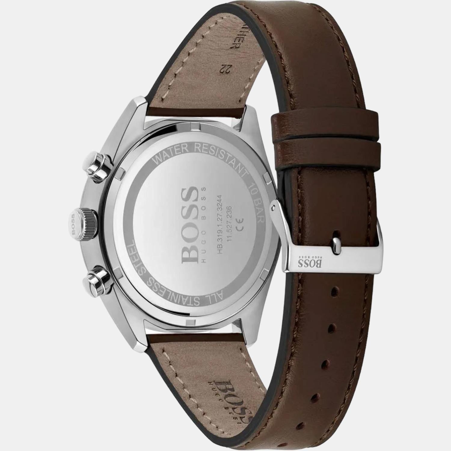Champion Men Quartz Grey Dial Analog Leather Watch 1513815