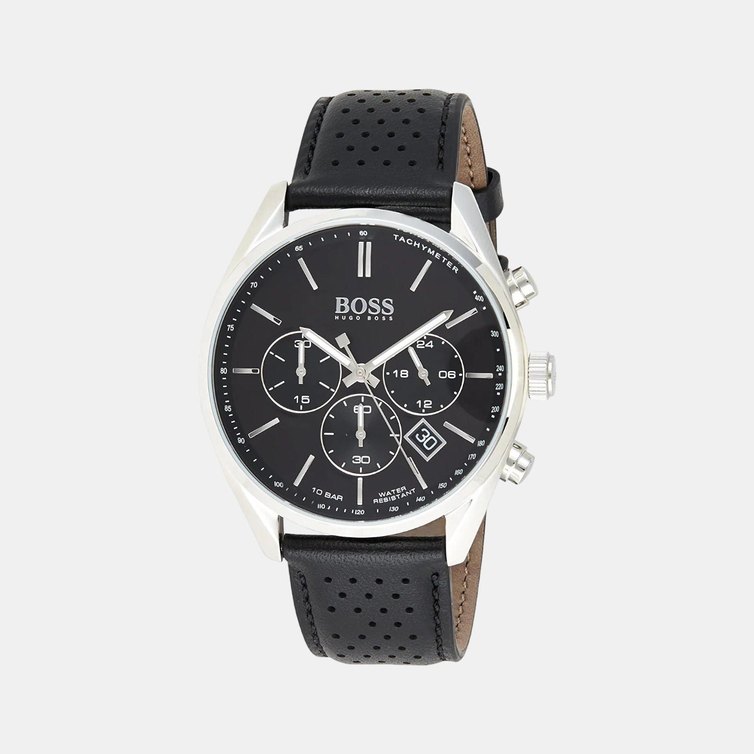 Champion Women Quartz Black Dial Chronograph Leather Watch 1513816