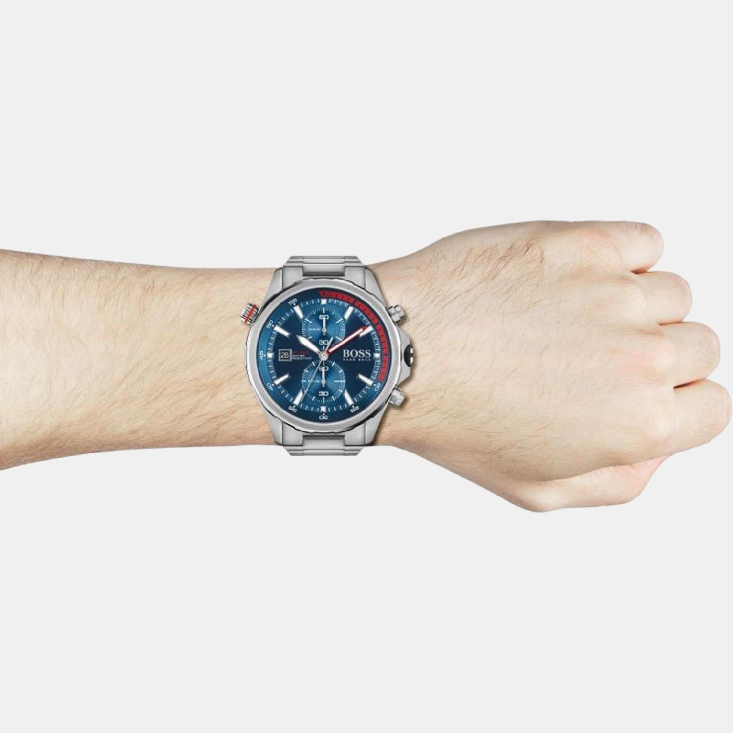 Globetrotter Men Quartz Blue Dial Chronograph Stainless Steel Watch 1513823