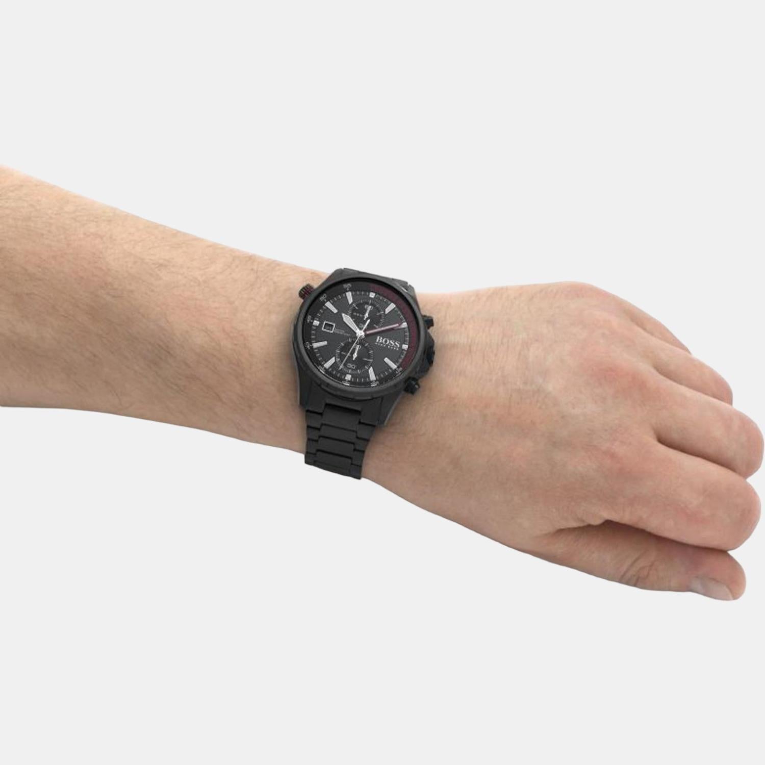 Globetrotter Men Quartz Black Dial Chronograph Stainless Steel Watch 1513825