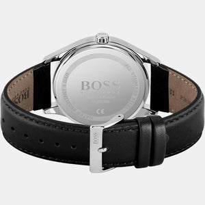 Commissioner Men Quartz Black Dial Analog Leather Watch 1513831