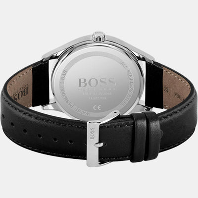 Commissioner Men Quartz Black Dial Analog Leather Watch 1513831