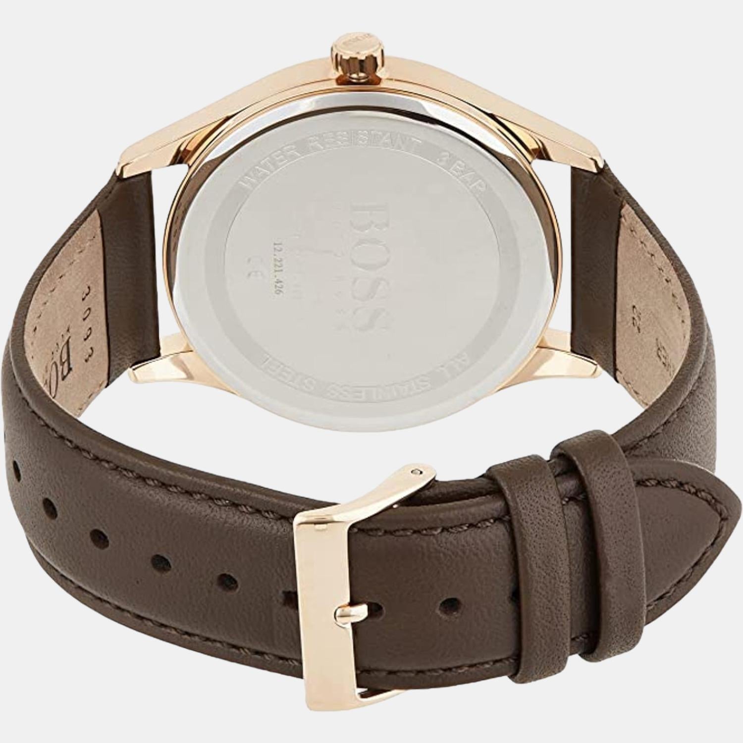 Commissioner Men Quartz Blue Dial Analog Leather Watch 1513832