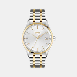 Commissioner Men Quartz Silver Dial Analog Stainless Steel Watch 1513835