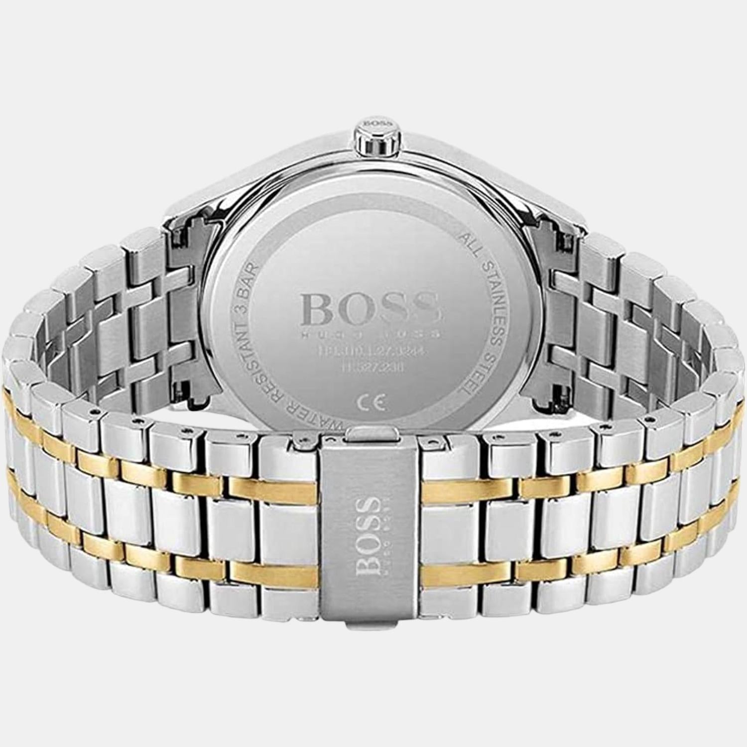 Commissioner Men Quartz Silver Dial Analog Stainless Steel Watch 1513835
