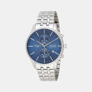 Associate Men Quartz Blue Dial Analog Stainless Steel Watch 1513839