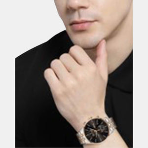 Associate Men Quartz Black Dial Chronograph Stainless Steel Watch 1513840
