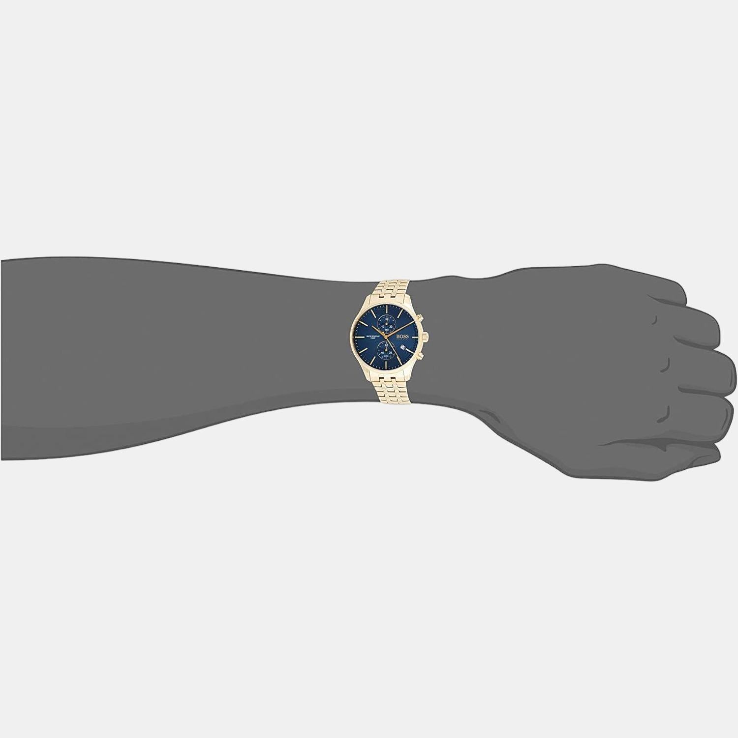 Associate Men Quartz Blue Dial Chronograph Stainless Steel Watch 1513841