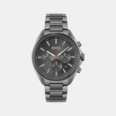 Distinct Men Quartz Grey Dial Chronograph Stainless Steel Watch 1513858
