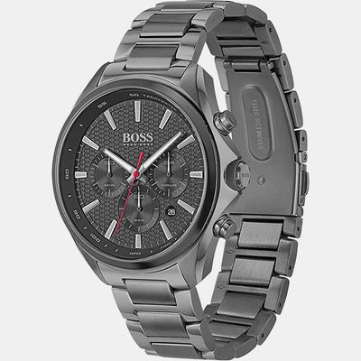 Distinct Men Quartz Grey Dial Chronograph Stainless Steel Watch 1513858