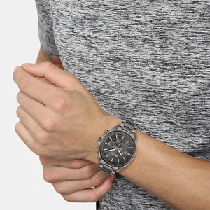 Distinct Men Quartz Grey Dial Chronograph Stainless Steel Watch 1513858