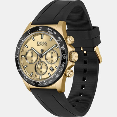 Hero Men Quartz Gold Dial Chronograph Resin Watch 1513874