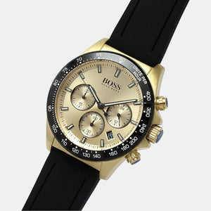 Hero Men Quartz Gold Dial Chronograph Resin Watch 1513874