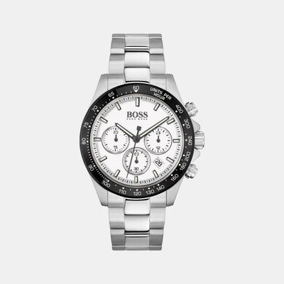 Hero Men Quartz White Dial Chronograph Stainless Steel Watch 1513875