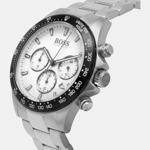 Hero Men Quartz White Dial Chronograph Stainless Steel Watch 1513875