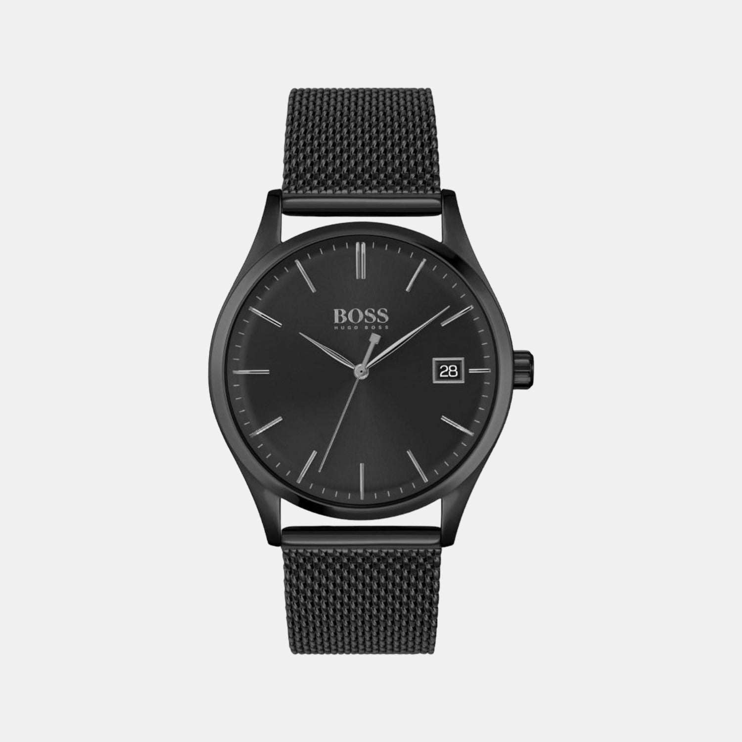Commissioner Men Quartz Black Dial Analog Stainless Steel Watch 1513877