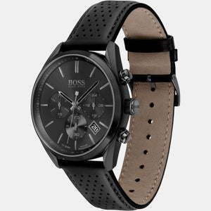 Champion Men Quartz Black Dial Chronograph Leather Watch 1513880