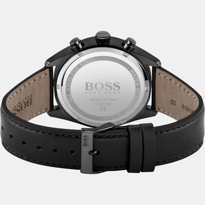 Champion Men Quartz Black Dial Chronograph Leather Watch 1513880