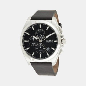 Grandmaster Men Quartz Black Dial Chronograph Leather Watch 1513881