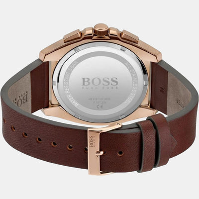 Grandmaster Women Quartz Grey Dial Chronograph Leather Watch 1513882