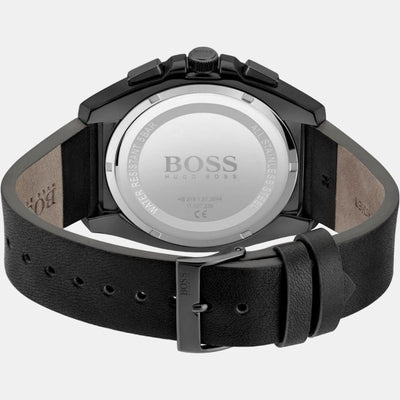 Grandmaster Women Quartz Black Dial Chronograph Leather Watch 1513883
