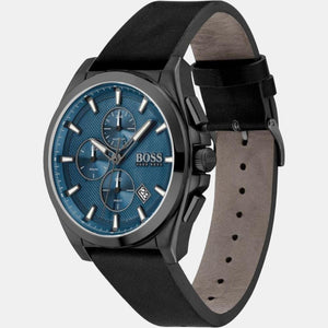 Grandmaster Women Quartz Black Dial Chronograph Leather Watch 1513883