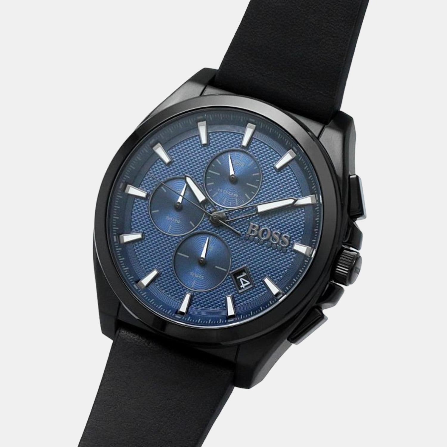 Grandmaster Women Quartz Black Dial Chronograph Leather Watch 1513883