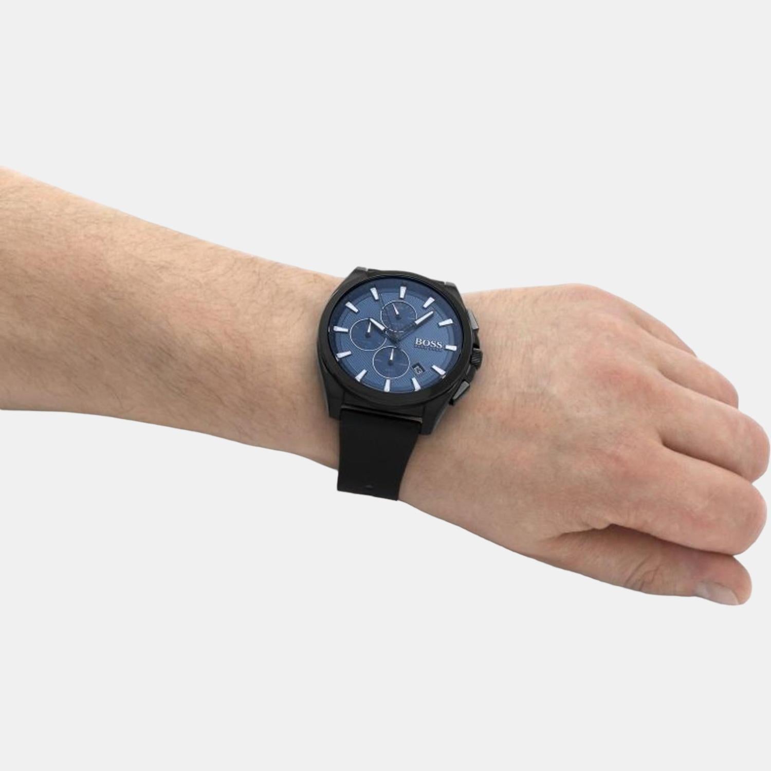 Grandmaster Women Quartz Black Dial Chronograph Leather Watch 1513883