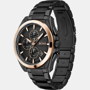 Grandmaster Men Quartz Black Dial Chronograph Stainless Steel Watch 1513885