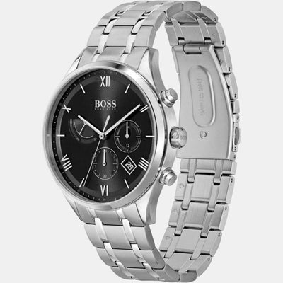 Gallant Men Quartz Black Dial Analog Stainless Steel Watch 1513891