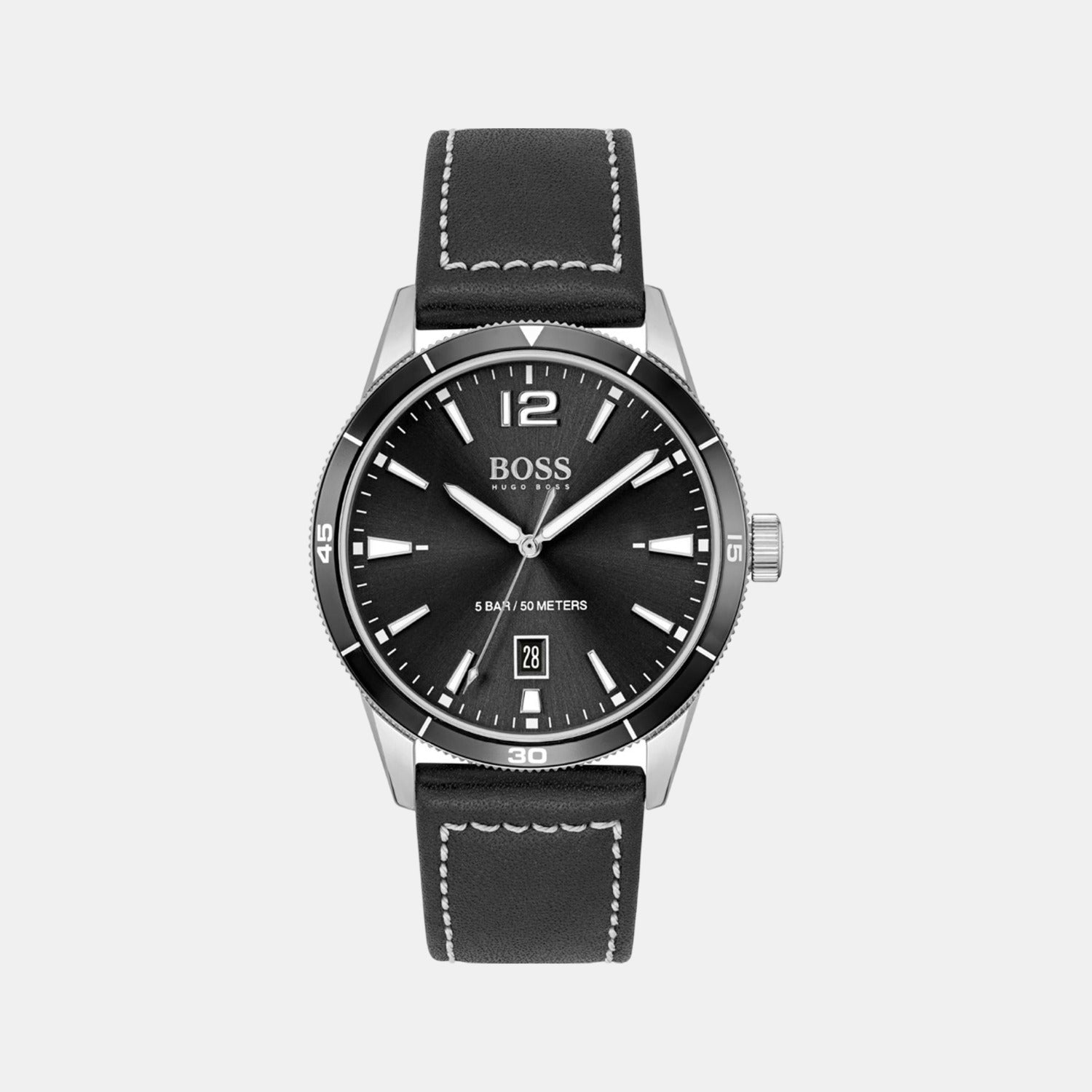 Drifter Men Quartz Black Dial Analog Leather Watch 1513898