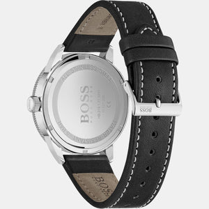 Drifter Men Quartz Black Dial Analog Leather Watch 1513898