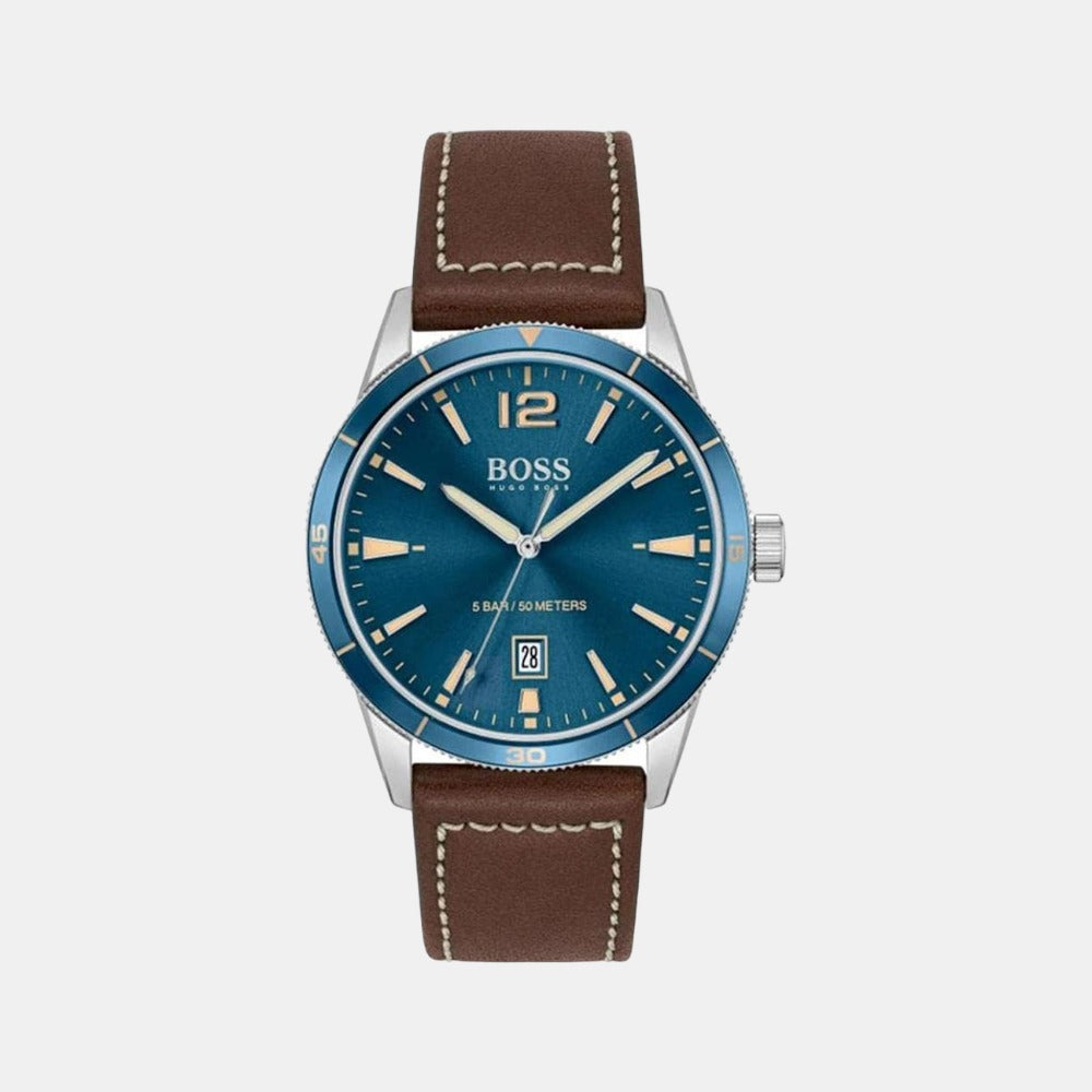 Drifter Men Quartz Blue Dial Analog Leather Watch 1513899