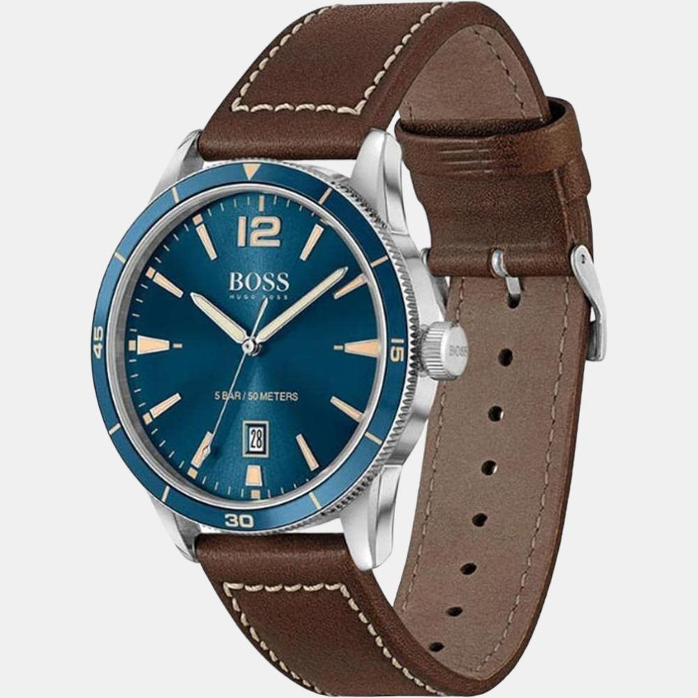 Drifter Men Quartz Blue Dial Analog Leather Watch 1513899